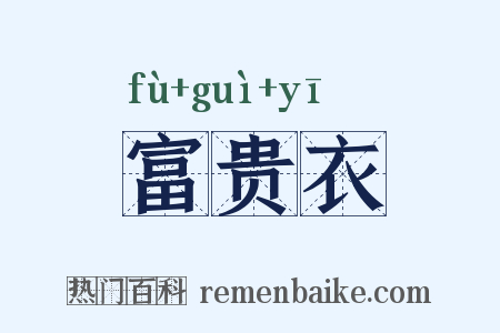 富贵衣是什么意思的图片